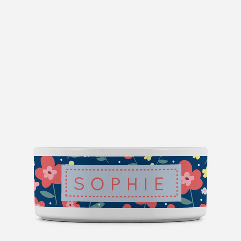 Floral Pet Bowl