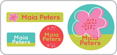 Pink Flower Everyday Labels