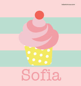 Pink Cupcake Water Bottle