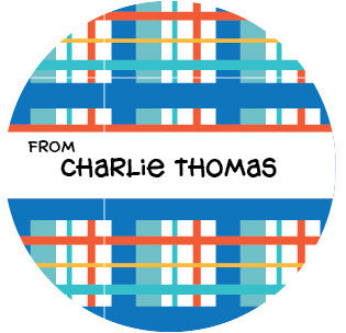 Plaid Gift Label