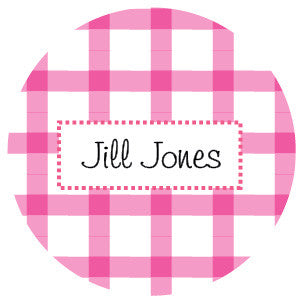 Pink Plaid Label