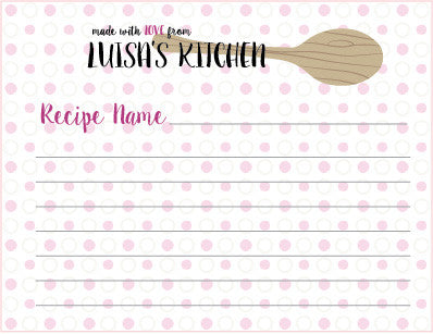 Personalized Recipe Card
