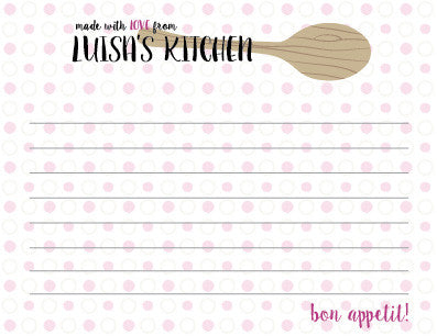 Personalized Recipe Card