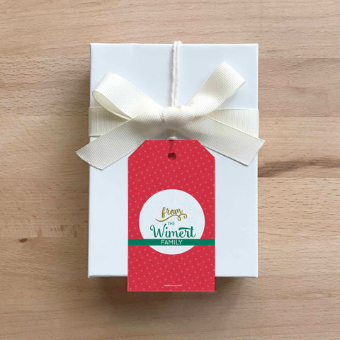 Red Polka Dot Stringed Gift Tag (set of 24)