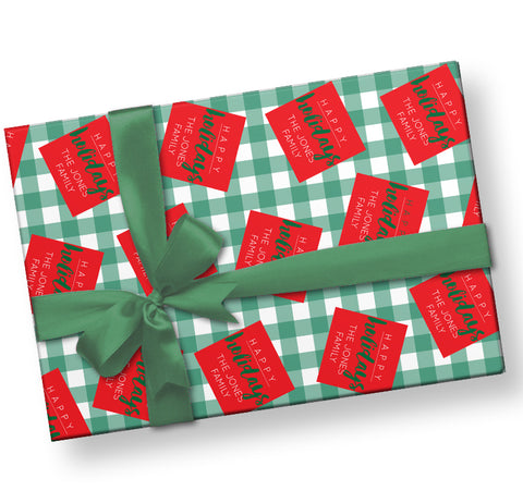 Red Tag Wrapping Paper