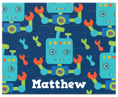 personalized robot puzzle for boys
