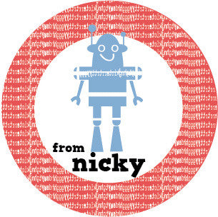 Robot Gift Label