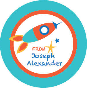 Rocket Gift Label