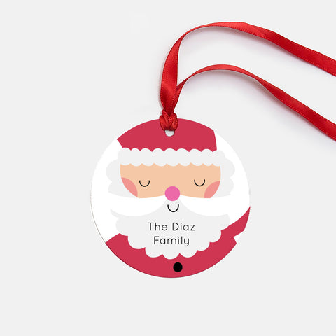 personalized santa ornament for christmas tree