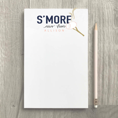 S'more News Camp Girl Notepad
