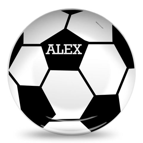 Personalized soccer ball plate 