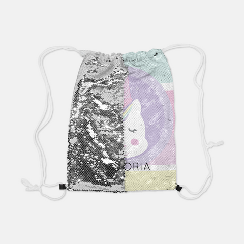 personalized unicorn sequin bag