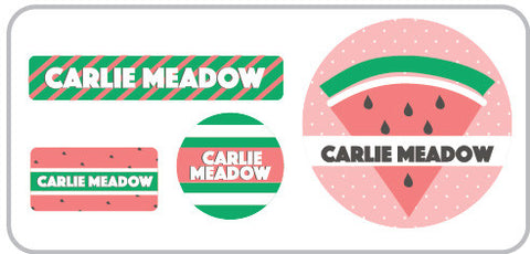 watermelon personalized clothing labels
