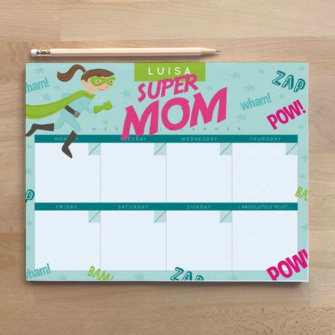 Super Mom Personalized Weekly Planner